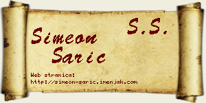 Simeon Sarić vizit kartica